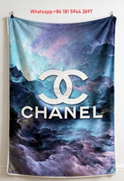Chanel Inspired Luxury Art Flannel Throw Blanket IMG_7357